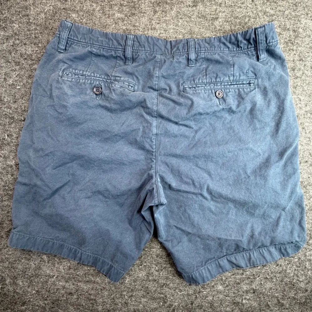UNTUCKit Chino Shorts Men 34 Blue 100% Pima Cotton Casual Twill 8.5